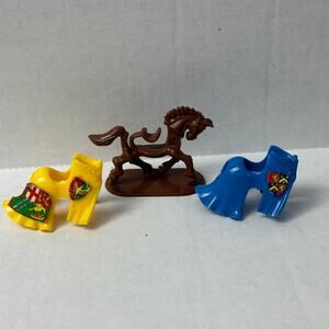 Weapons & Warriors Board Game Replacement Pieces Parts Blue Yellow Brown Horse